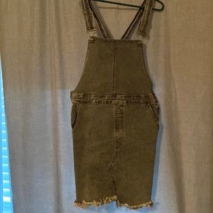 Black overall dress